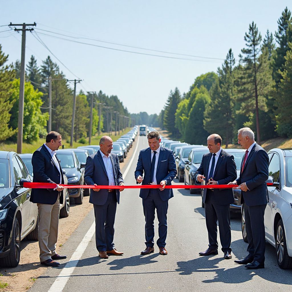 Evento de inauguración de corredor eléctrico en Ruta Nacional 9