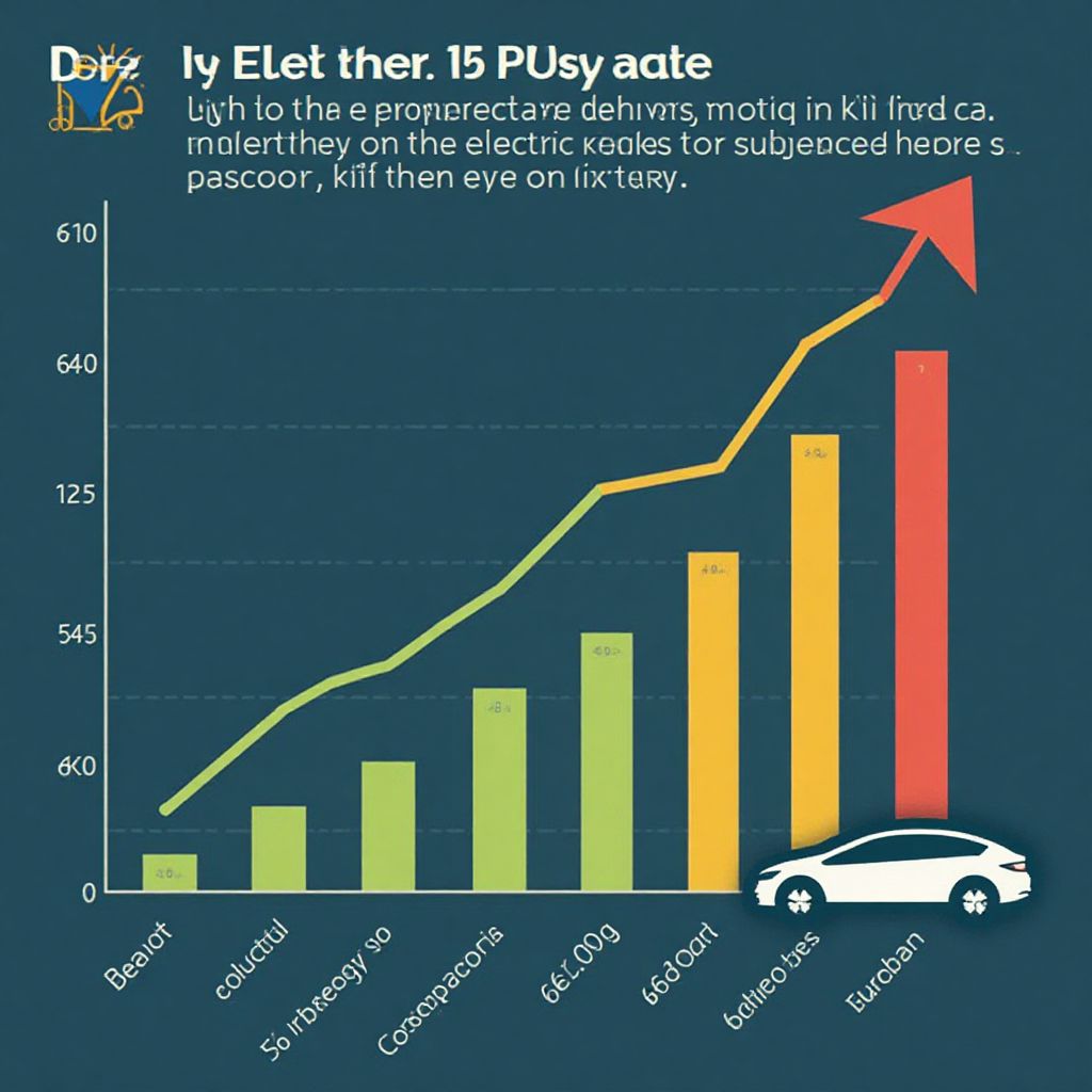 Gráfico de crecimiento del mercado de vehículos eléctricos