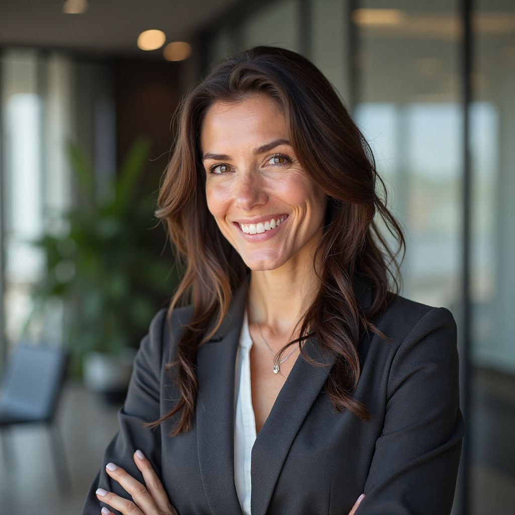 Foto de Gabriela Moreno, ejecutiva en entorno empresarial